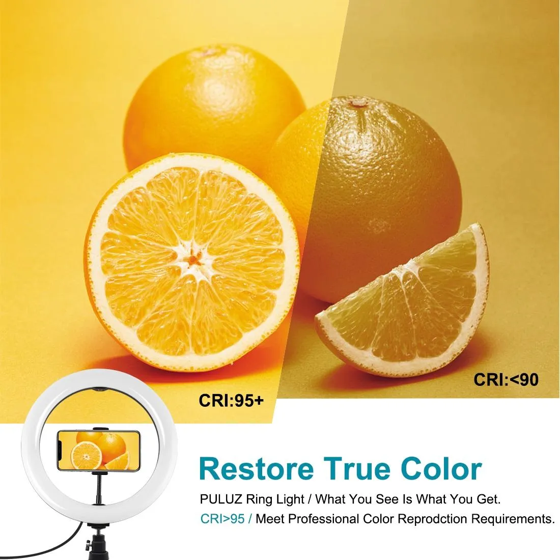 10.2 Marquee Led Beauty Light with Tripod and Remote - Dual-colour Ring Light for Vlogging and Photography