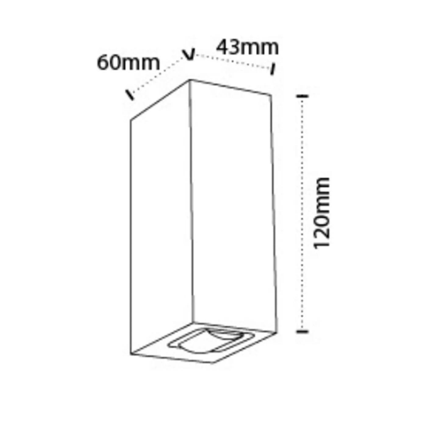 104002-SQL-1x3w Narrow Beam Outdoor wall Lights 3w