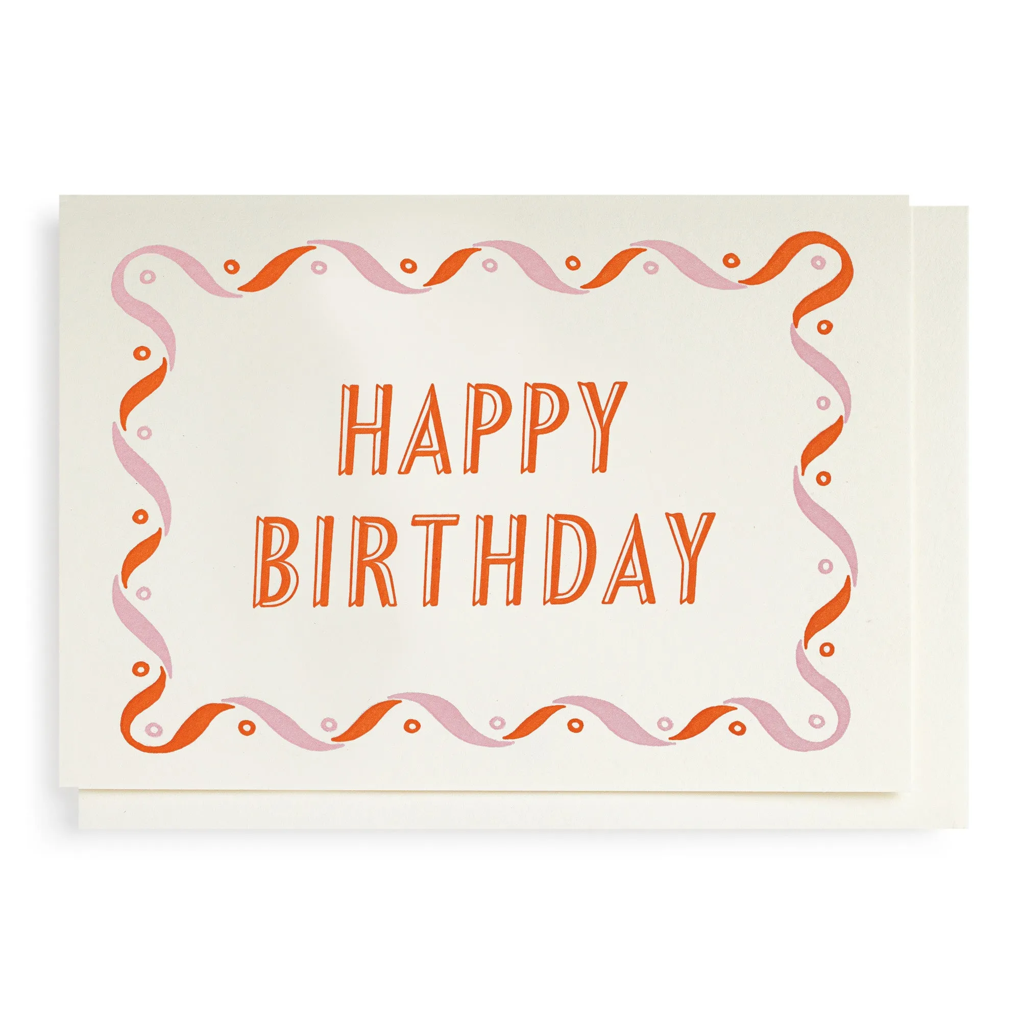 Ariana Pink and Orange Birthday Card