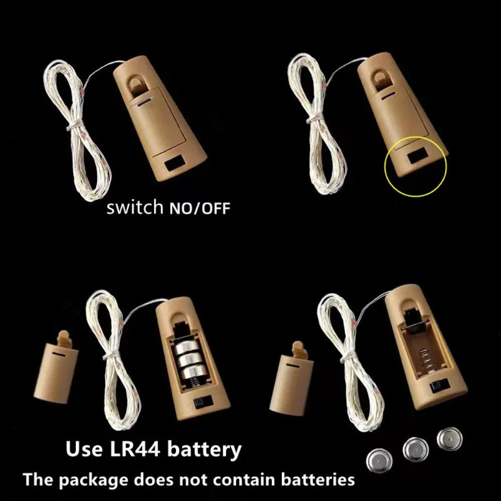 Aswesaw LED Wine Bottle Lights with Cork