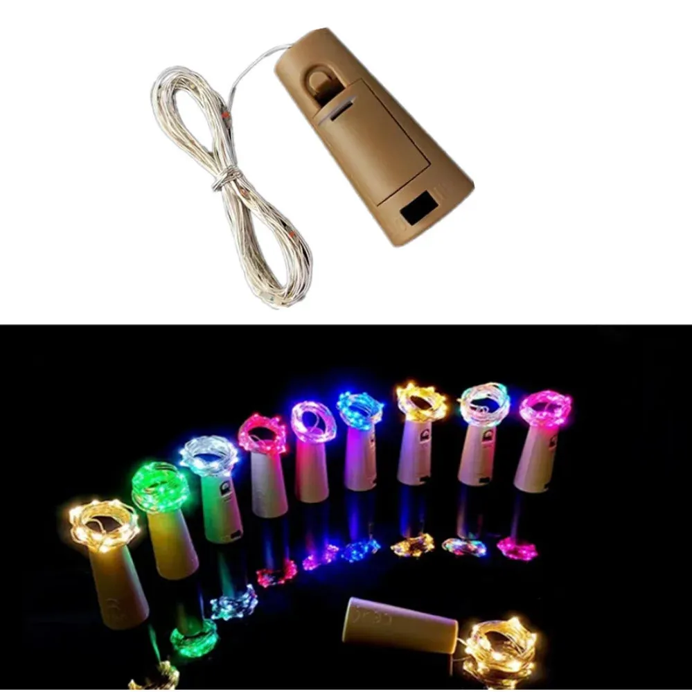 Aswesaw LED Wine Bottle Lights with Cork