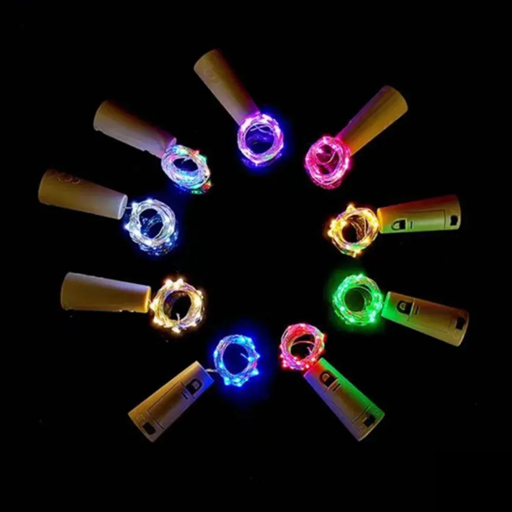 Aswesaw LED Wine Bottle Lights with Cork