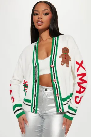 Be My Gingerbread Man Cardigan - Cream/combo