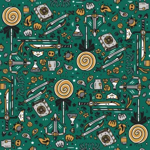 Critical Role Wrapping Paper 4 Pack: Green & Silver