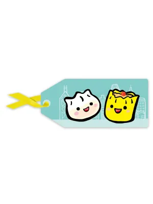 Cute Kids Dumplings Gift Tag