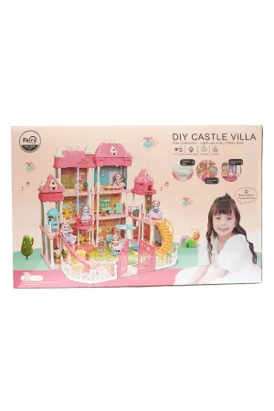 DIY Castle Villa Dollhouse Playset  Lights & Music