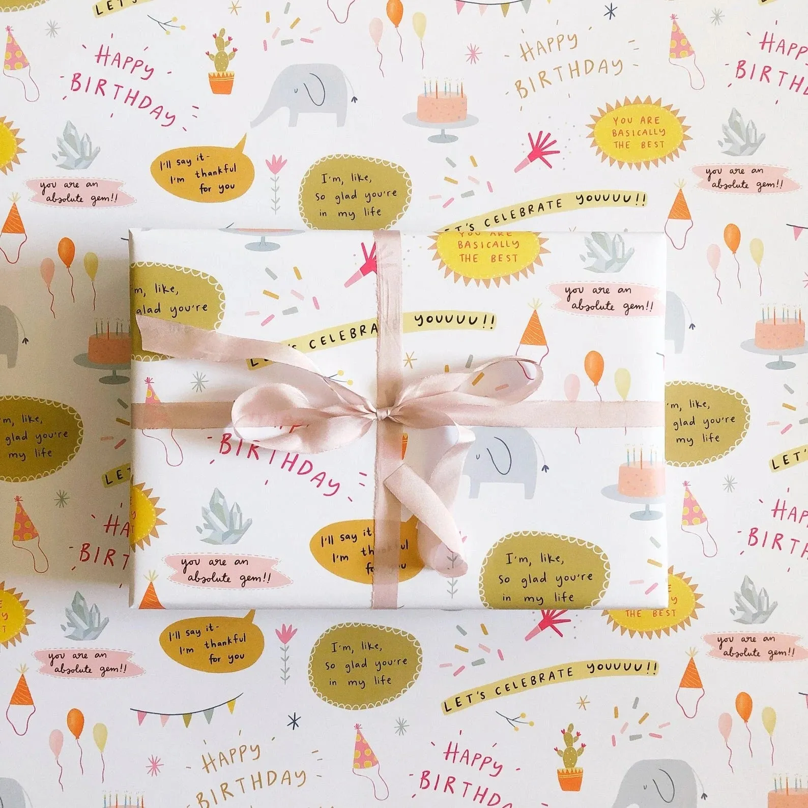Happy Birthday Gift Wrap (Roll of 3)