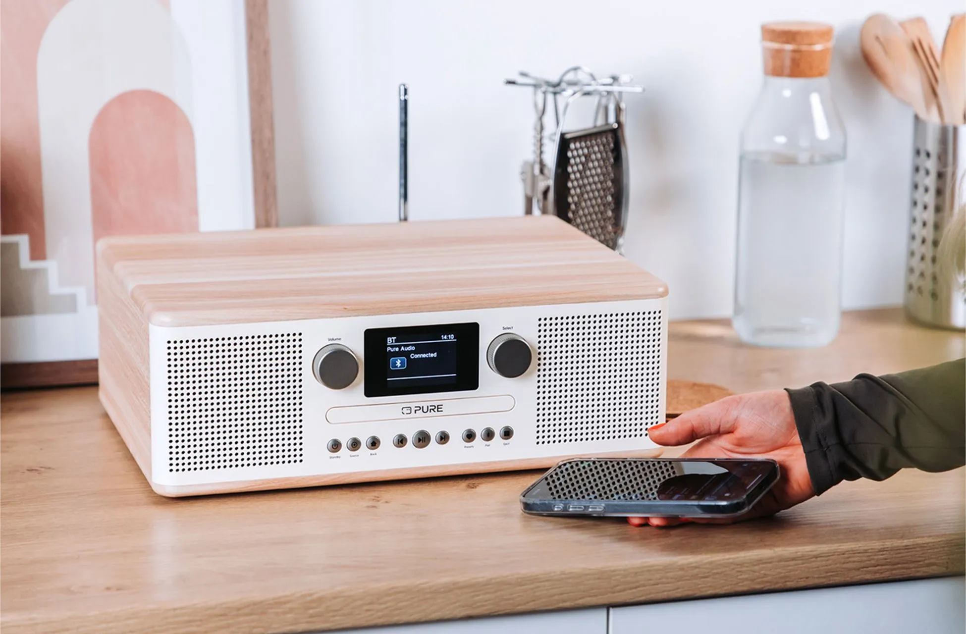 Pure Classic C-D6 DAB  FM Radio with Bluetooth CD Player Cotton White