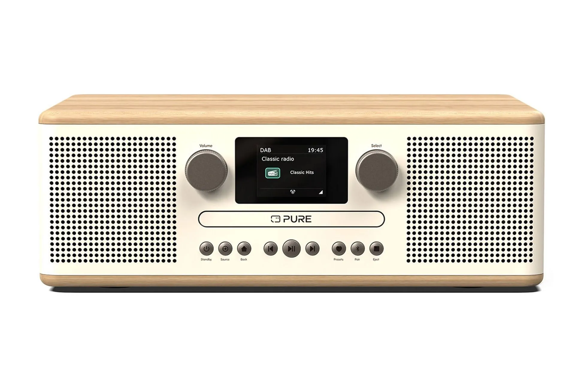 Pure Classic C-D6 DAB  FM Radio with Bluetooth CD Player Cotton White