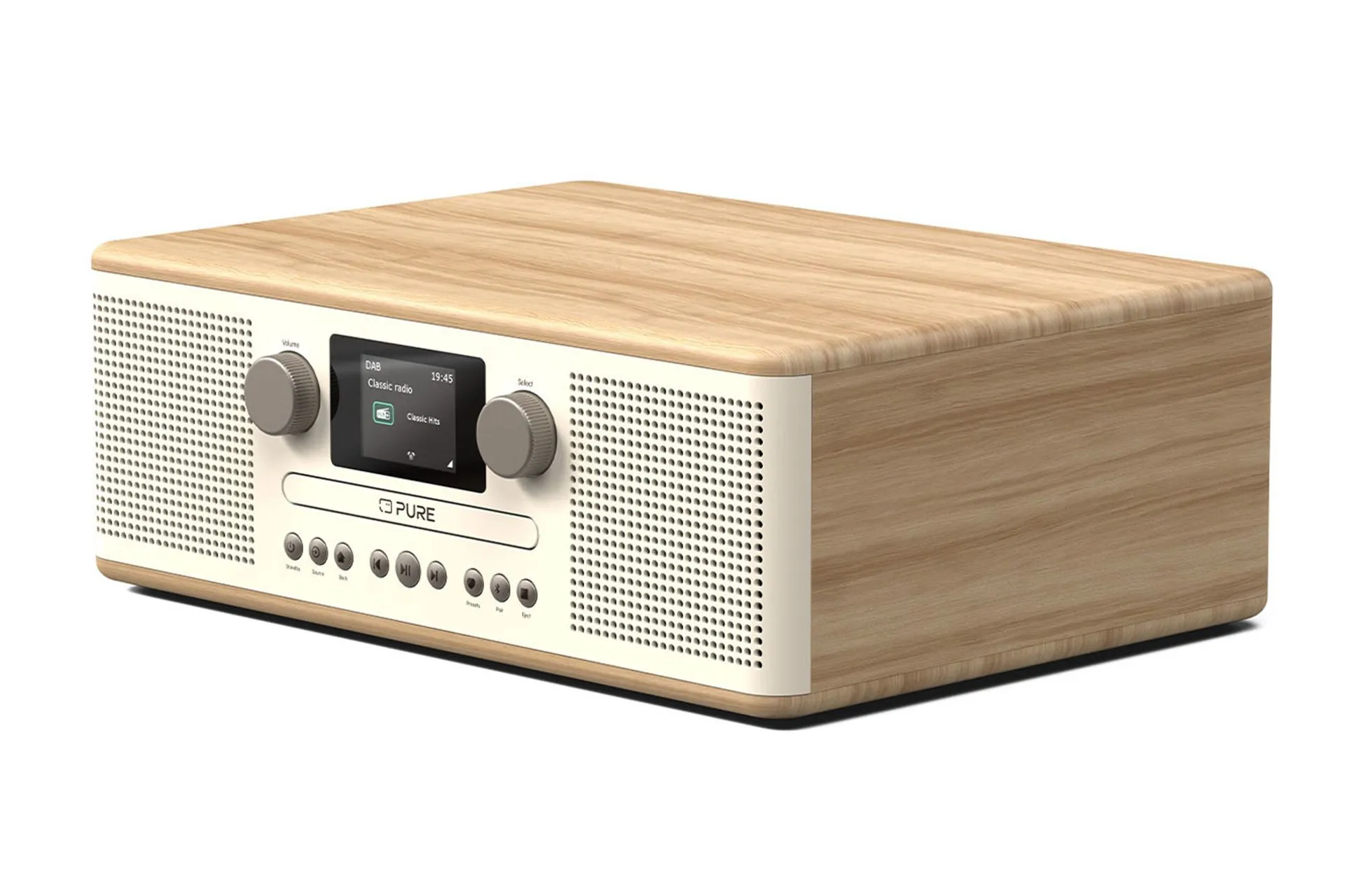 Pure Classic C-D6 DAB  FM Radio with Bluetooth CD Player Cotton White