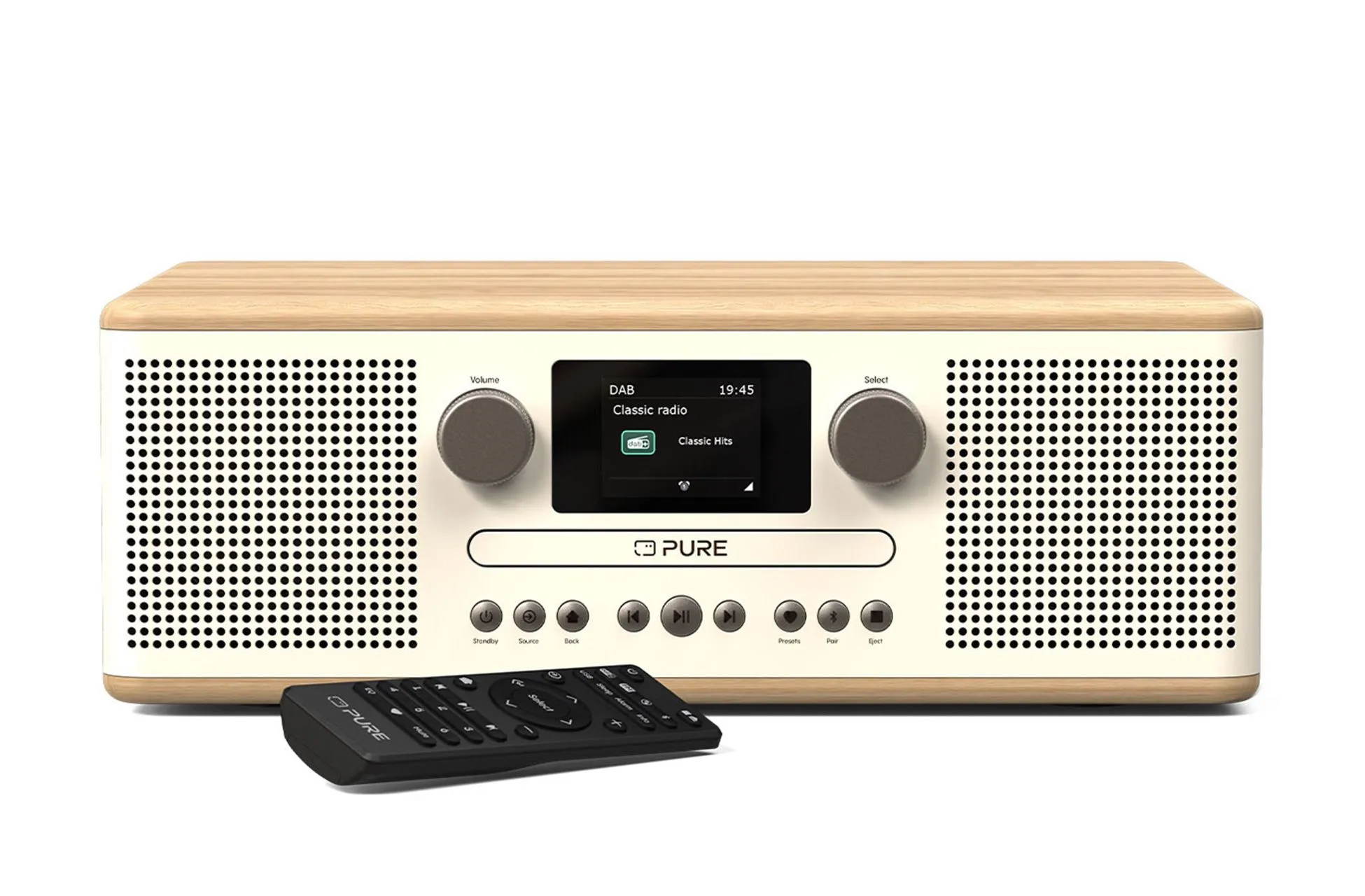 Pure Classic C-D6 DAB  FM Radio with Bluetooth CD Player Cotton White