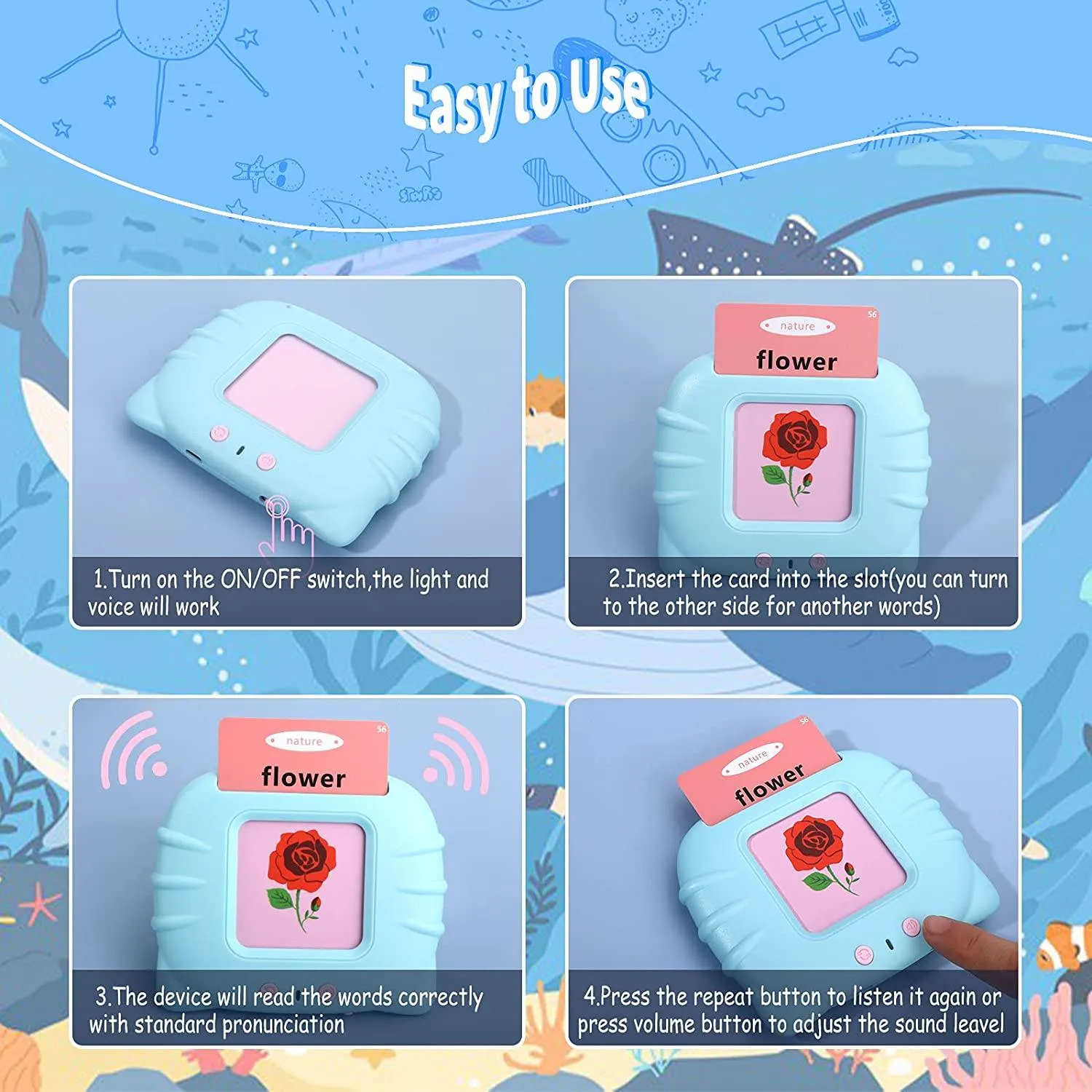 Talking Flash Cards Educational Toys
